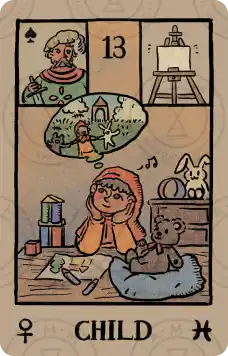 雷诺曼牌意解读：孩童