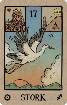 雷诺曼牌意解读：鹤